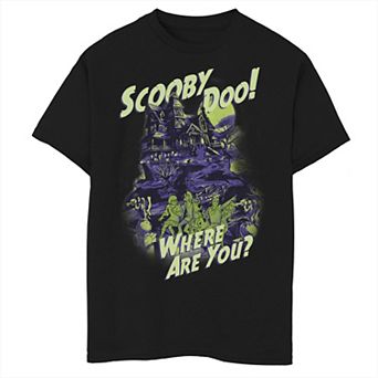 Boys 6-20 Scooby-Doo Where Are You Mystery Gang Spooky House Graphic Tee
