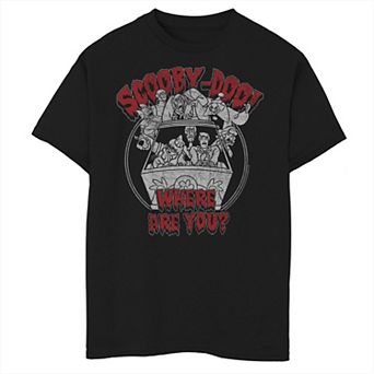 Boys 6-20 Scooby-Doo Mystery Gang Monsters Where Are You Portrait Graphic Tee