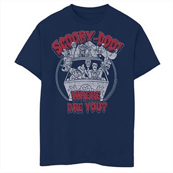 Boys 6-20 Scooby-Doo Mystery Gang Monsters Where Are You Portrait Graphic Tee