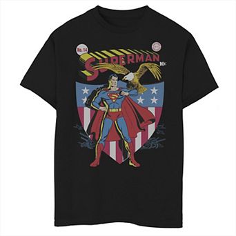 Boys 8-20 DC Comics Superman Stars And Stripes Poster Graphic Tee