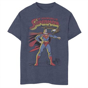 Boys 8-20 DC Comics Superman Adventures Text Poster Graphic Tee