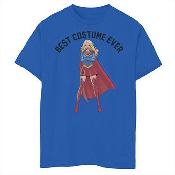 Boys 8-20 DC Comics Supergirl Best Costume Ever Text Poster Graphic Tee