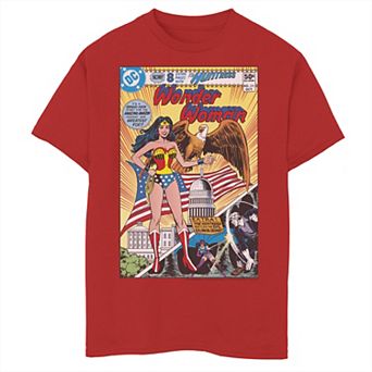 Boys 8-20 DC Comics Wonder Woman Vintage Huntress Comic Cover Graphic Tee