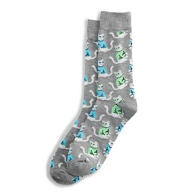 Men's Patterned Fashion Crew Socks