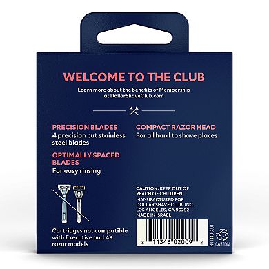 Dollar Shave Club 4-Blade Razor Refill - 4 Count