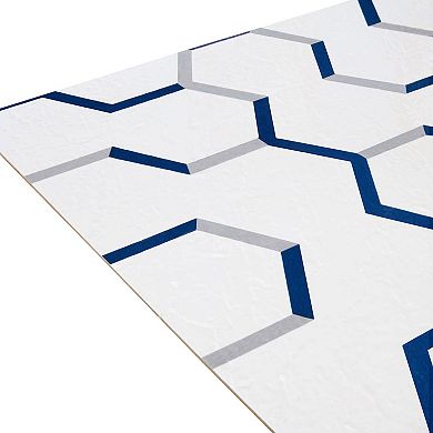 Achim Retro Geo Puzzle Self-Adhesive 20-piece 12'' x 12'' Vinyl Floor Tile Set