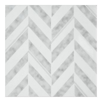 Achim Retro Chevron Self-Adhesive 20 pc 12'' x 12'' Vinyl Floor Tile Set