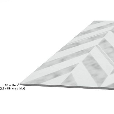 Achim Retro Chevron Self-Adhesive 20-piece 12'' x 12'' Vinyl Floor Tile Set
