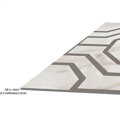 Achim Retro Octagon Self-Adhesive 20-piece 12'' x 12'' Vinyl Floor Tile Set