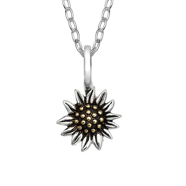 Sunflower hot sale necklace silver