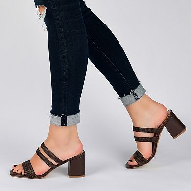 Journee Natia Women's Block Heel Sandals
