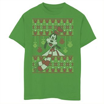Disney's Goofy Boys 8-20 Christmas Sweater Style Graphic Tee
