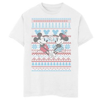 Disney's Mickey Mouse & Minnie Mouse Boys 8-20 Christmas Sweater Style Graphic Tee