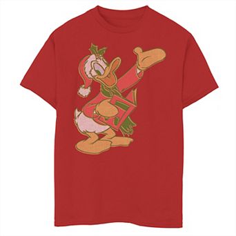 Disney's Donald Duck Boys 8-20 Christmas Caroling Portrait Graphic Tee
