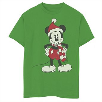 Disney's Mickey Mouse Boys 8-20 Mouse Classic Christmas Portrait Graphic Tee