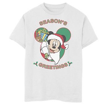 Disney's Mickey Mouse Boys 8-20 Mouse Season's Greetings Christmas Graphic Tee