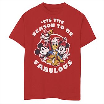 Disney Boys 8-20 Group Shot 'Tis The Season To Be Fabulous Christmas Graphic Tee