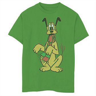 Disney's Pluto Boys 8-20 Christmas Style Portrait Graphic Tee