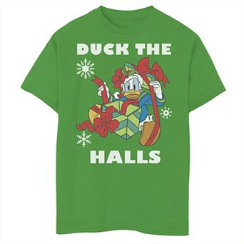Disney's Donald Duck Boys 8-20 The Halls Christmas Portrait Graphic Tee
