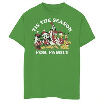 Disney's Mickey Mouse & Friends Boys 8-20 Christmas Season For Family Graphic Tee