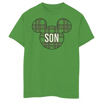 Disney's Mickey Mouse & Friends Boys 8-20 Christmas Plaid Mickey Mouse Son Graphic Tee