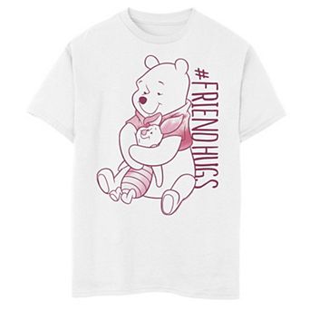 Disney's Winnie The Pooh Boys 8-20 Piglet Pooh Friend Hugs Graphic Tee