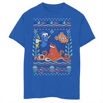 Disney / Pixar's Finding Dory Boys 8-20 Hank Nemo Dory Ugly Sweater Style Graphic Tee