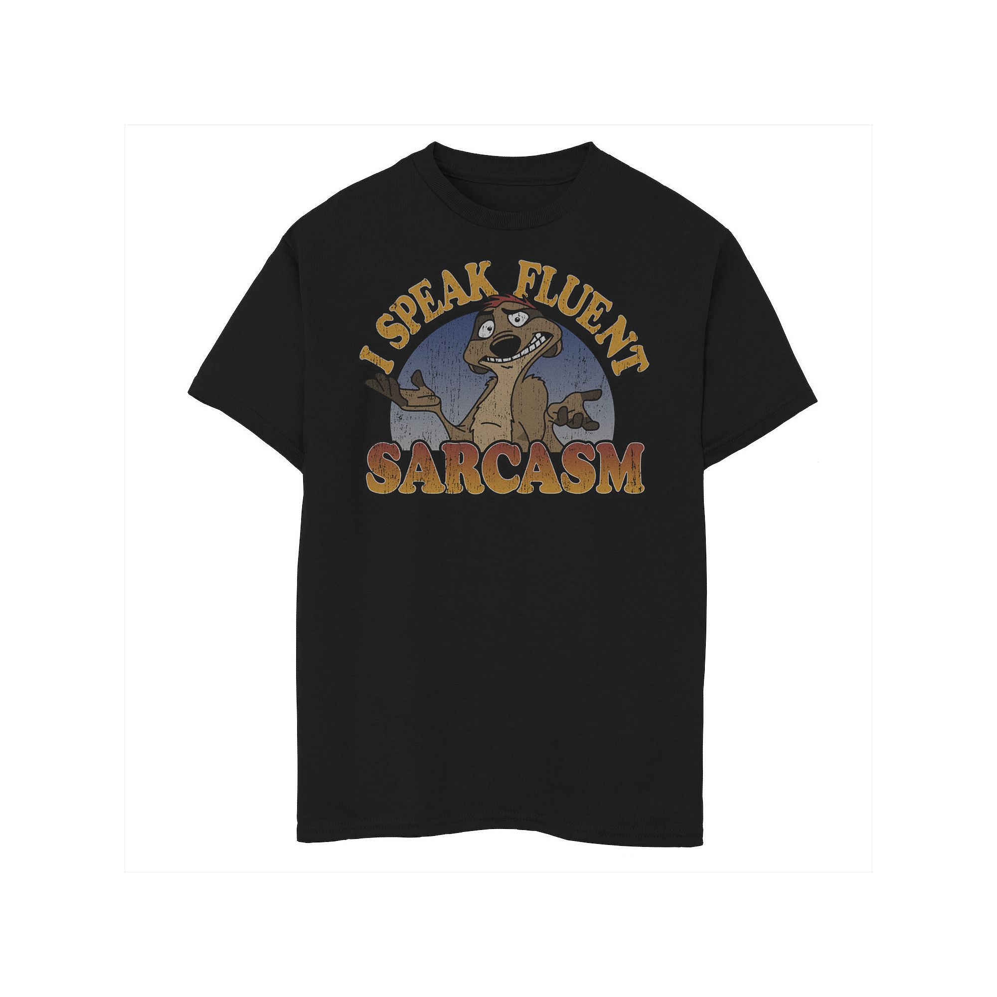 Disneys The Lion King Boys 8-20 Timon Speaks Sarcasm Graphic Tee, Boys, S