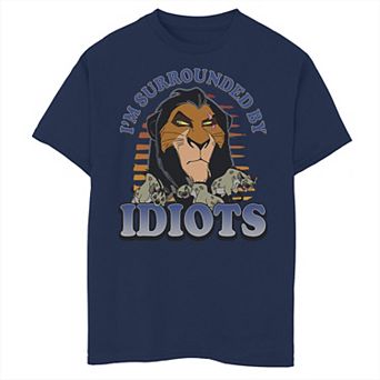 Disney's The Lion King Boys 8-20 Scar Surrounded By Idiots Graphic Tee