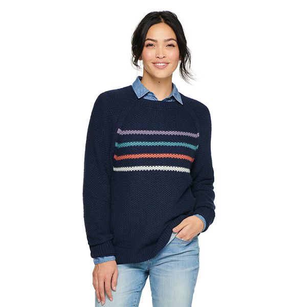 Petite Sonoma Goods For Life® Allover Stitch Pullover Sweater