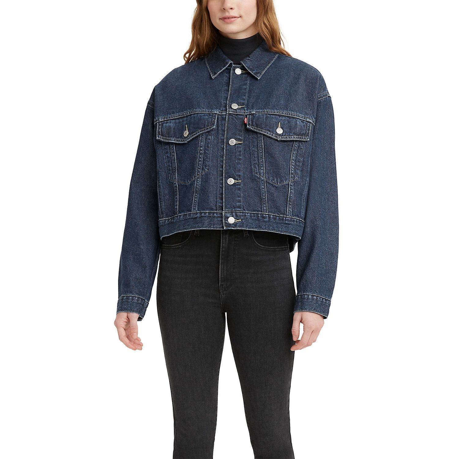 levi's cropped jean jacket