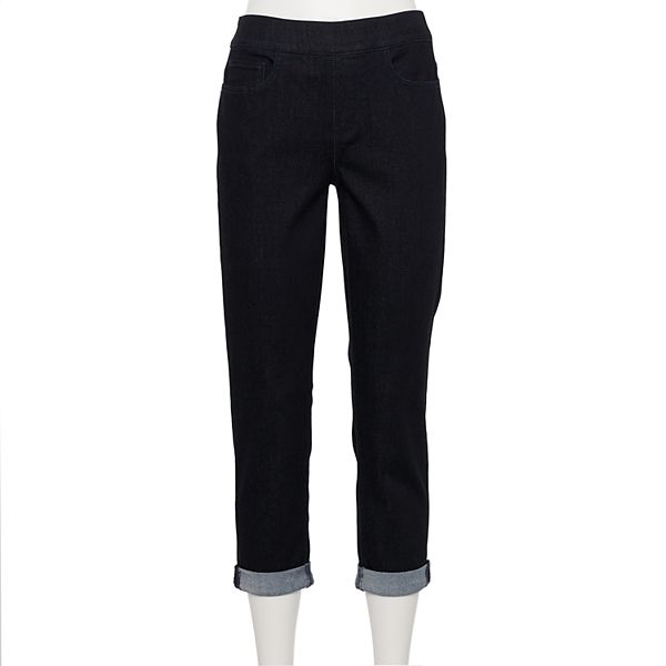 Plus Size Croft & Barrow® Pull-On Girlfriend Jeans