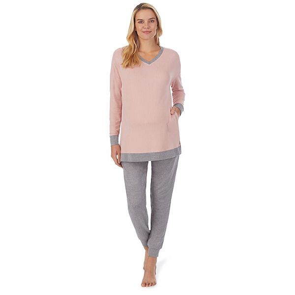 Maternity Cuddl Duds® Sweater Knit VNeck Pajama Top & Pajama Jogger