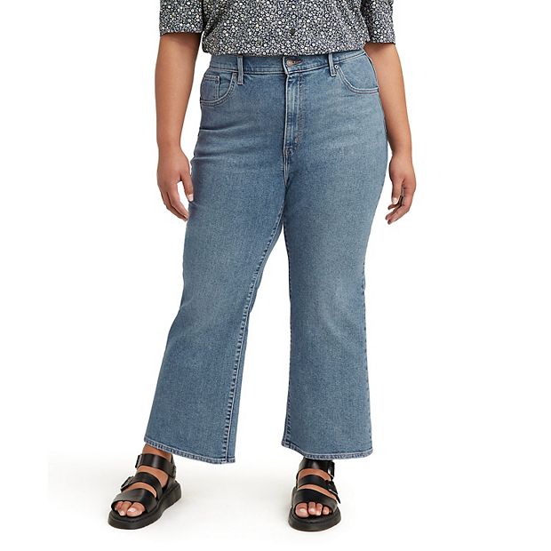 Plus Size Levi s High Waisted Cropped Flare Jeans