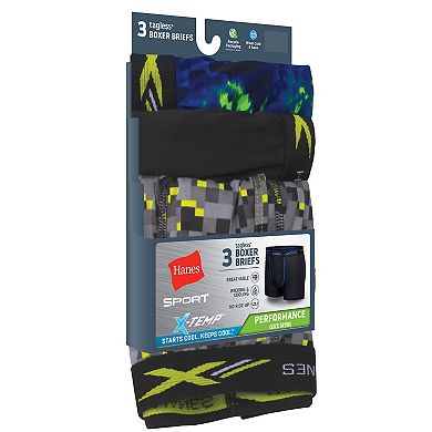 Boys 6-20 Hanes Ultimate® 3-Pack X-Temp® Cooling Boxer Briefs