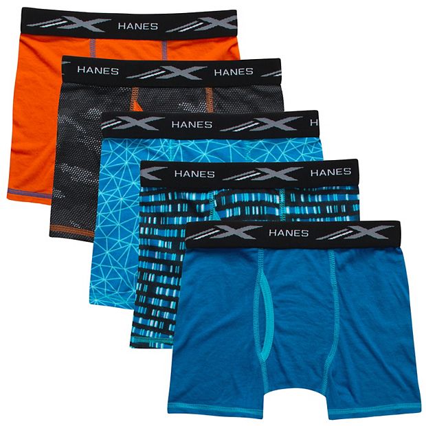 Hanes Mens 5-Pack X-Temp Comfort Cool Assorted Boxer Briefs