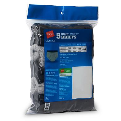 Boys 4-20 Hanes® 5 Pack Ultimate Comfort Flex Waistband Assorted Briefs Underwear