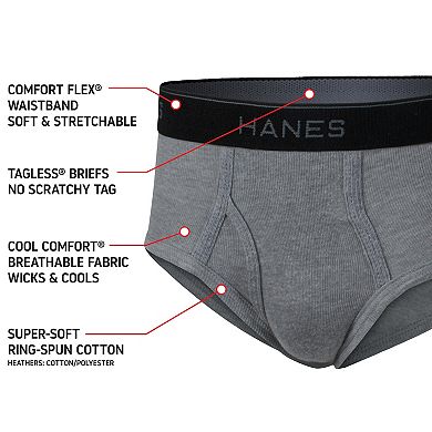 Boys 6-16 Hanes Ultimate® 5-Pack Stretch Briefs with Comfort Flex® Waistband and Cool Comfort® Fabric