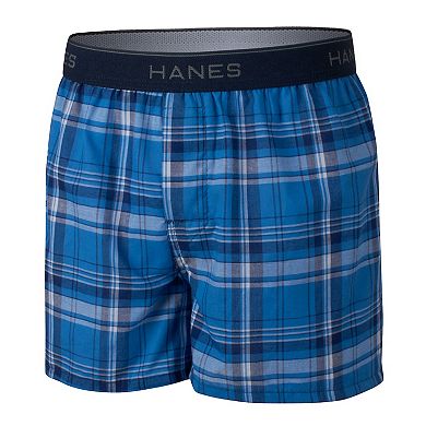Boys 4-20 Hanes® 4 Pack Ultimate Comfort Flex Assorted Plaids Boxers Underwear