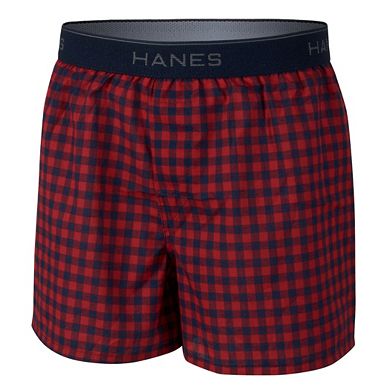 Boys 4-20 Hanes® 4 Pack Ultimate Woven Assorted Boxers Underwear with Comfort Flex Waistband