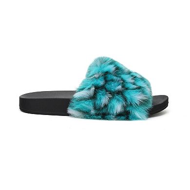 Yoki Riri 08 Women's Faux-Fur Slide Sandals