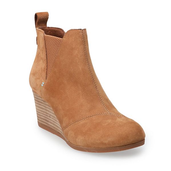 TOMS Kelsey Women's Wedge Ankle Boots - Tan (11)