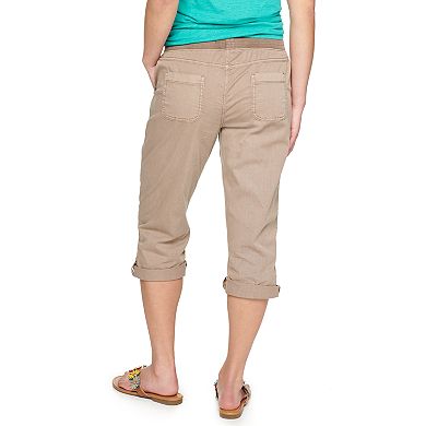 Women's Sonoma Goods For Life® Dolphin-Hem Pull-On Utility Capri Pants