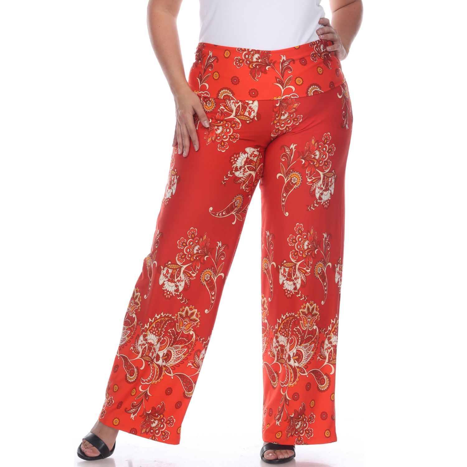 plus size floral pants