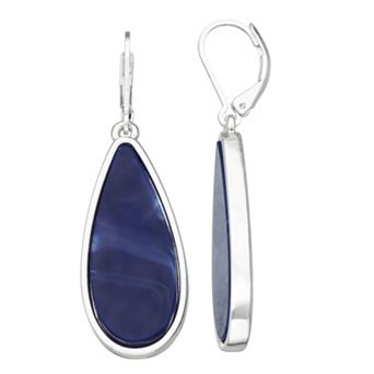 Nine West Simulated Stone Teardrop Earrings