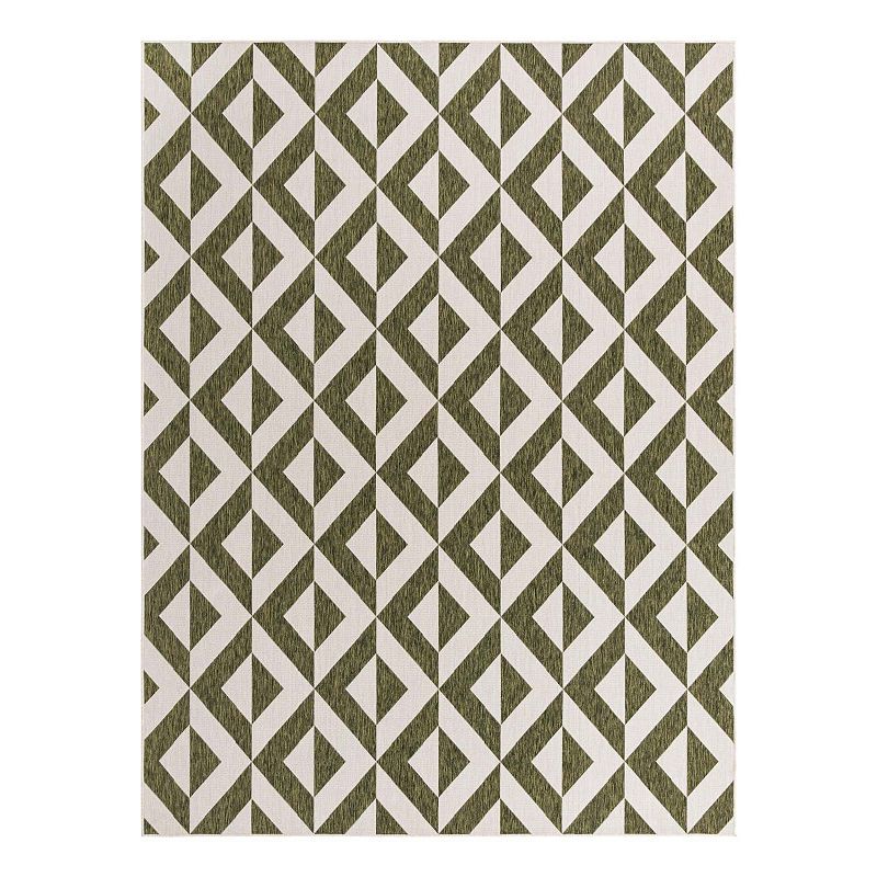 Jill Zarin Napa Indoor Outdoor Rug, Green, 8X10FT OVL