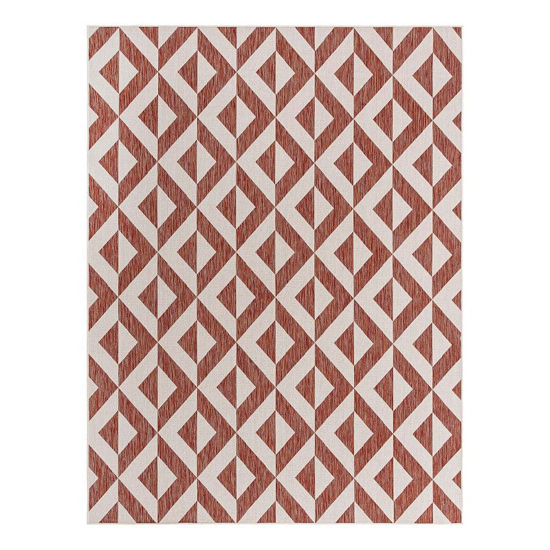 Jill Zarin Napa Indoor Outdoor Rug, Red, 6X9 Ft