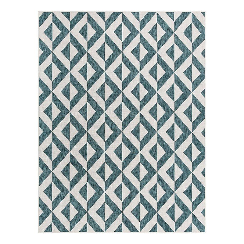Jill Zarin Napa Indoor Outdoor Rug, Blue, 8X10 Ft