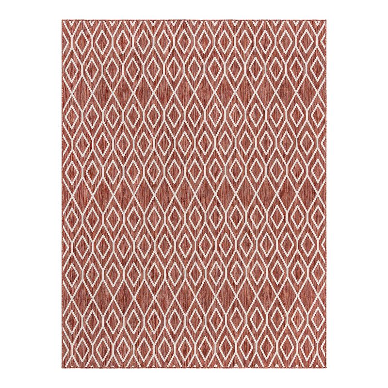 Jill Zarin Turks & Caicos Indoor Outdoor Rug, Red, 9X12 Ft