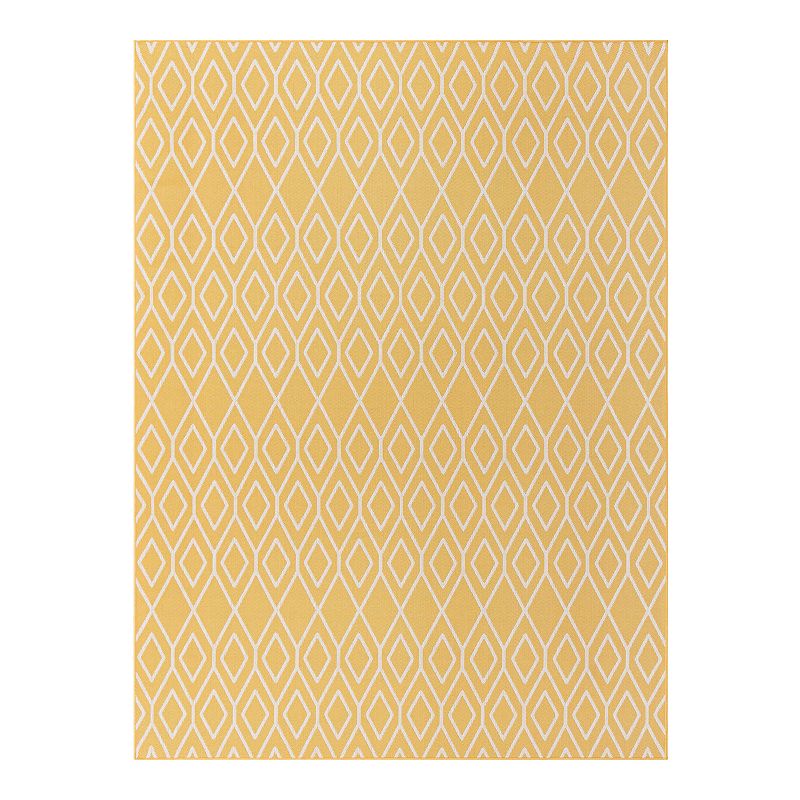 Jill Zarin Turks & Caicos Indoor Outdoor Rug, Yellow, 8X10FT OVL